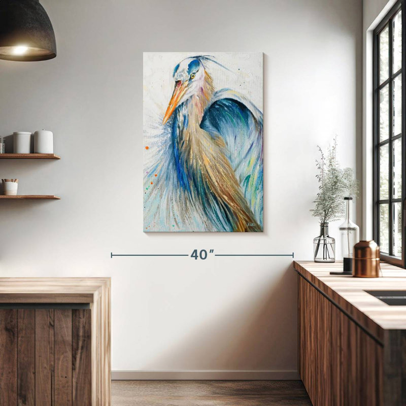Bramon New Blue Heron II, H 39 po x l 26 po