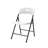 Folding Table 4Ft With 4 White Folding Chair - Heavy Duty Fold-In-Half Plastic Table With Adjustable Height, Portable Utility Tables With Steel Legs For Indoor, Outdoor, Picnic, Camping, Dining, Party