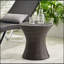 Table d'appoint en sablier 19 pouces de 19 po, durable et polyvalente pour un usage intérieur et extérieur, aucun assemblage requis
