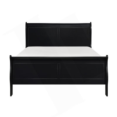 1Pc Bed Traditional Louis Philippe Style Wooden Bedroom Furniture