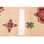 Tapis crème / rouge en laine noué à la main de conception unique 8 pi 4 po x 11 pi 3 po New Age