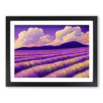 Exquisite Lavender Flower Field - Single Picture Frame Print