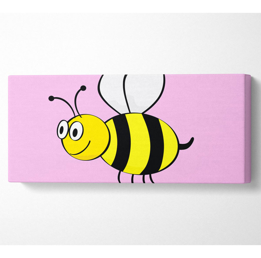 Buzzing Bee Pink - Kunstdrucke auf Leinwand - Wrapped Canvas