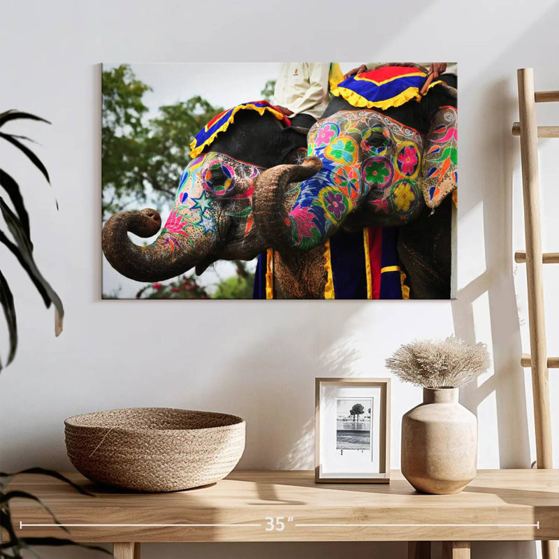 Brampt Jaipur Elephants, 20" H x 30" W