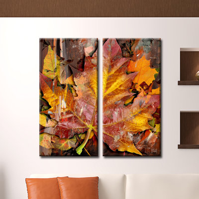 « Fall Ink IV », ensemble de 2 impressions sur toiles tendues