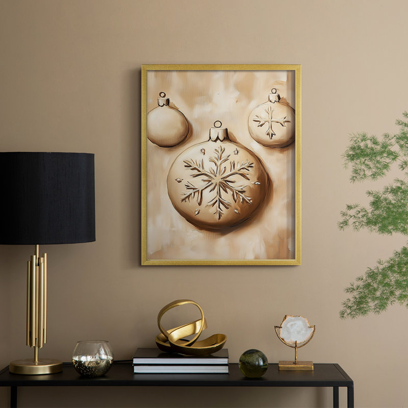 Art des Fêtes de Noël - Série 2 - CDXVI, reproduction encadrée - bois massif