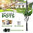 Sorbus Macrame Plant Hanger (6 Pack) Indoor Outdoor Hanging Plant Pots Cotton Rope, Elegant for Home, Patio, Garden, Black-111656603