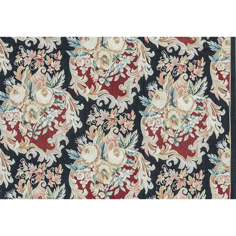 Aubusson Renaissance Wool Floral Area Rug