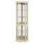 Vitrine lumineuse antique blanche 16,89 po Carré, + verre, armoire lumineuse fonctionnelle, finition, profondeur, portes en verre, rangement polyvalent-1333894338