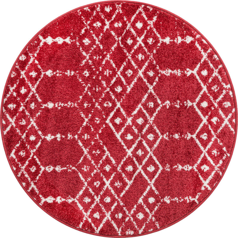 Brissa Abstract Indoor Rug, Round 3'