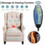 Fauteuil inclinable rembourré avec fonction de chaleur et de massage pour le salon-1801883300