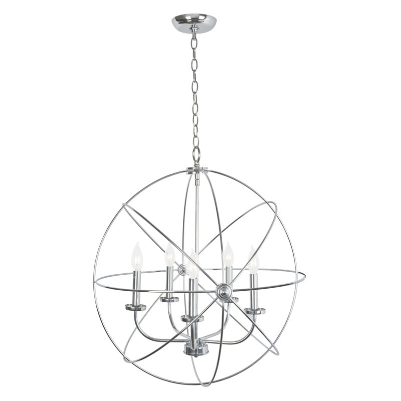 Aarno 5 - Light Dimmable Globe Chandelier