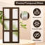 Porte de grange pliante en verre givré pliable 3-Lite avec trousse de quincaillerie d'installation-108212766-108212760