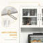 Armoire de rangement autoportante avec portes en verre Kitchen Pantry