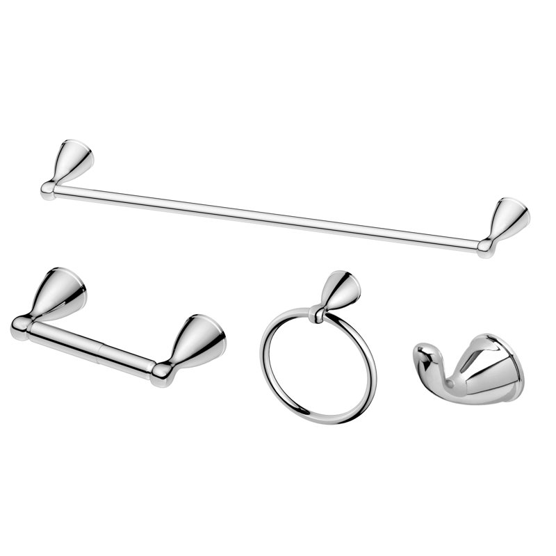 4 - Piece Bathroom Hardware Set, Chrome