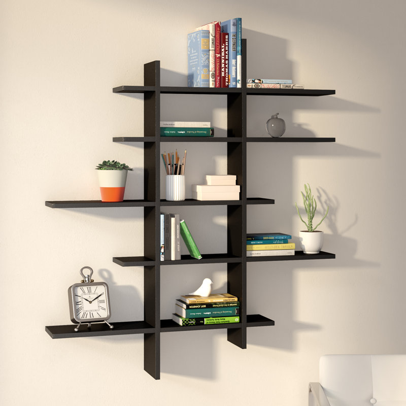 Tablette décorative 5 niveaux Scriven, Noir