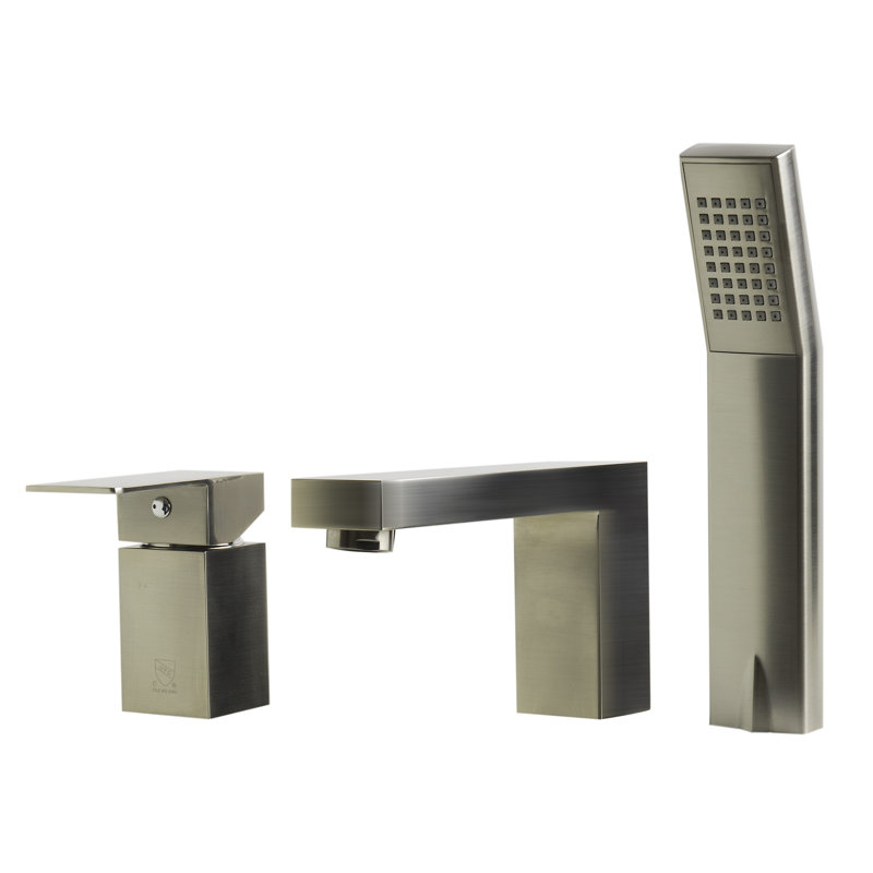 1 Handle Deck Roman Tub Faucet with Diverter, Brushed Nickel