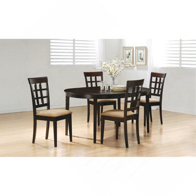 Cappuccino And Beige 5-Piece Dining Set