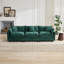 Canapé 3 places Cloud (repose-pieds non inclus), modulaire moderne, coussin rembourré à double couche confortable, tissu chenille respirant, vert-930846901