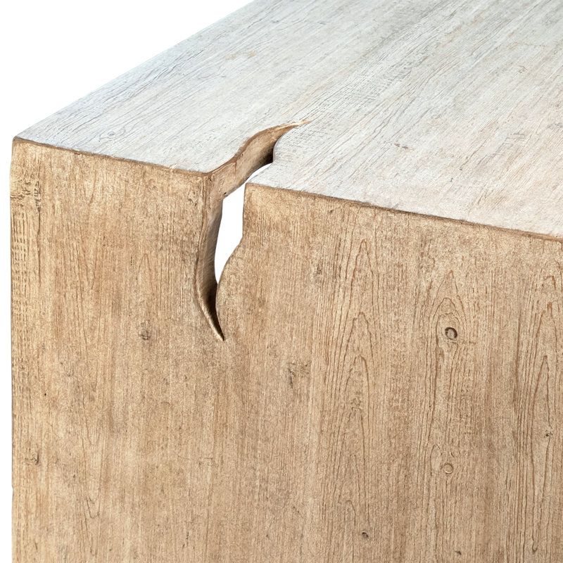 Bureau en bois massif Evie, Lavis clair