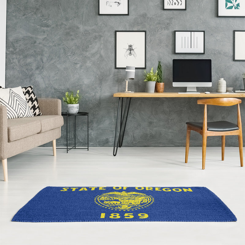Tapis bleu de chenille oregon, Rectangle 2 pi x 3 pi