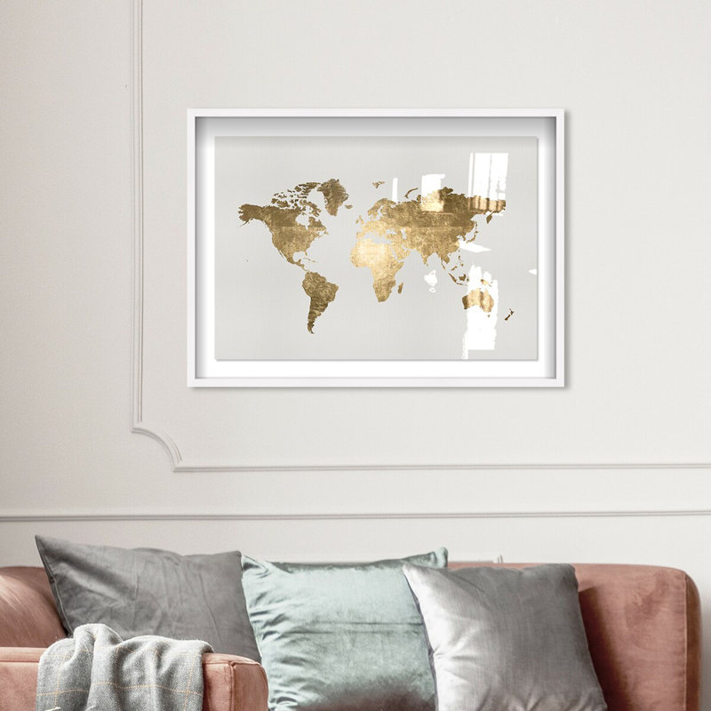 Mapamundi Tiago Handmade Print, 25.5" H x 37.5" W