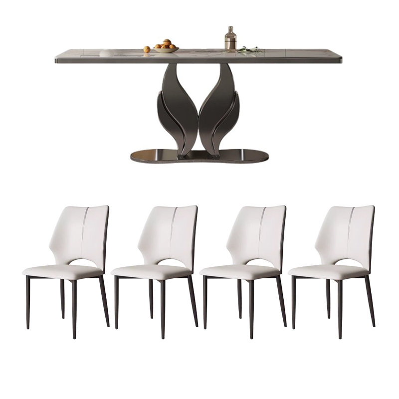 Modern simple light luxury dining table sets, 29.5"H x 70.9"L x 31.5"W