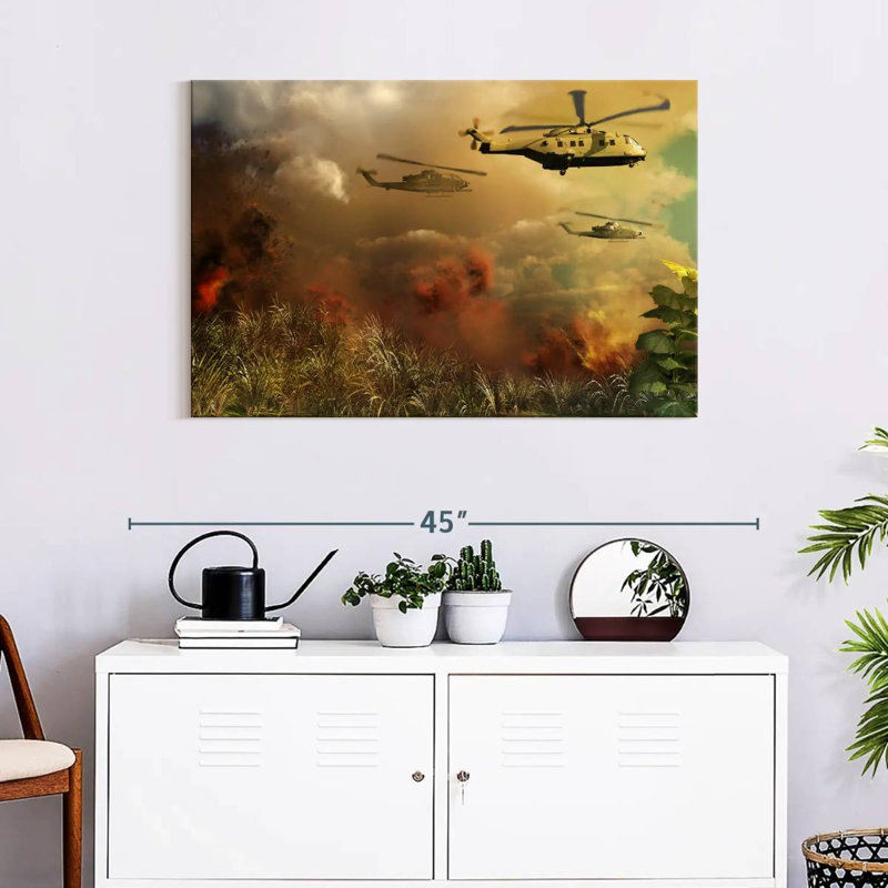 Lelar Helicopter Rescue Fleet, 24" H x 36" W