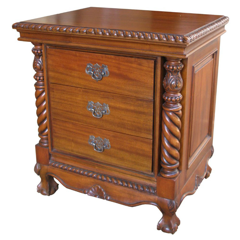 Molnar 58cm W Solid Wood Bedside Table