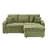 80" Loveseats Sofa With Ottoman-772832360