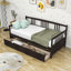 Lit de jour simple en bois avec deux tiroirs Merridale-1301842730