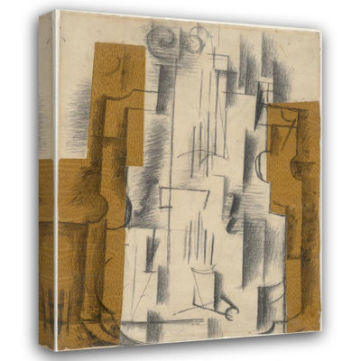 "Nature Morte Au Violon" by  Georges Braque - Gallery Wrap Canvas Wall Art