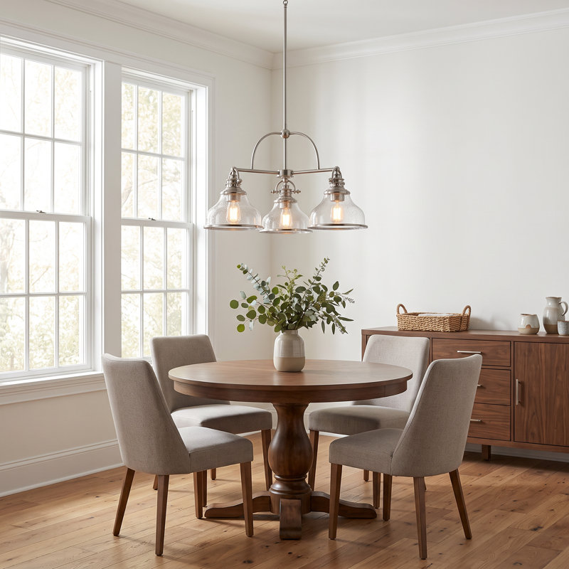 Grant 3-Light Brushed Nickel Chandelier