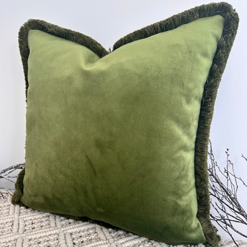 Abstract Green Square Cushion Cover