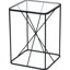 Butoves Glass Top Frame End Table