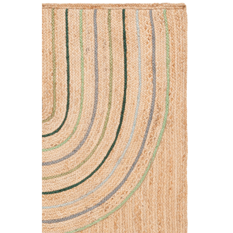 Natural Fiber Flat Weave Jute Pile Rug, Rectangle 3' x 5'