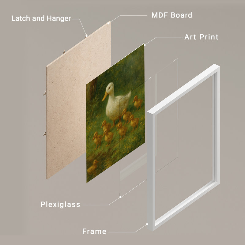 Reproduction de paysage encadrée pour la maison, 8 po x 10 po, H 10 po x l 8 po, Blanc