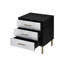 Table de chevet 3 tiroirs, table de chevet moderne Glam