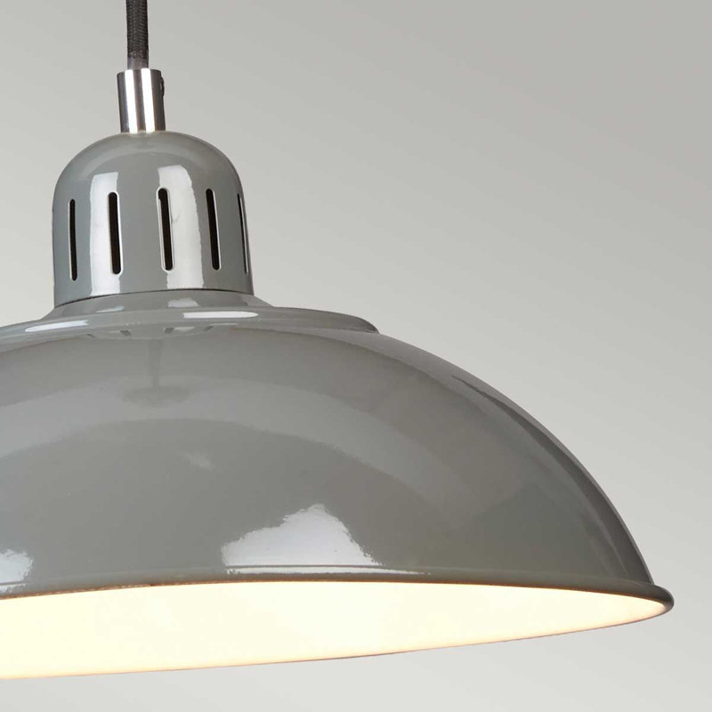 Rona 1 - Light Dome Pendant, Grey