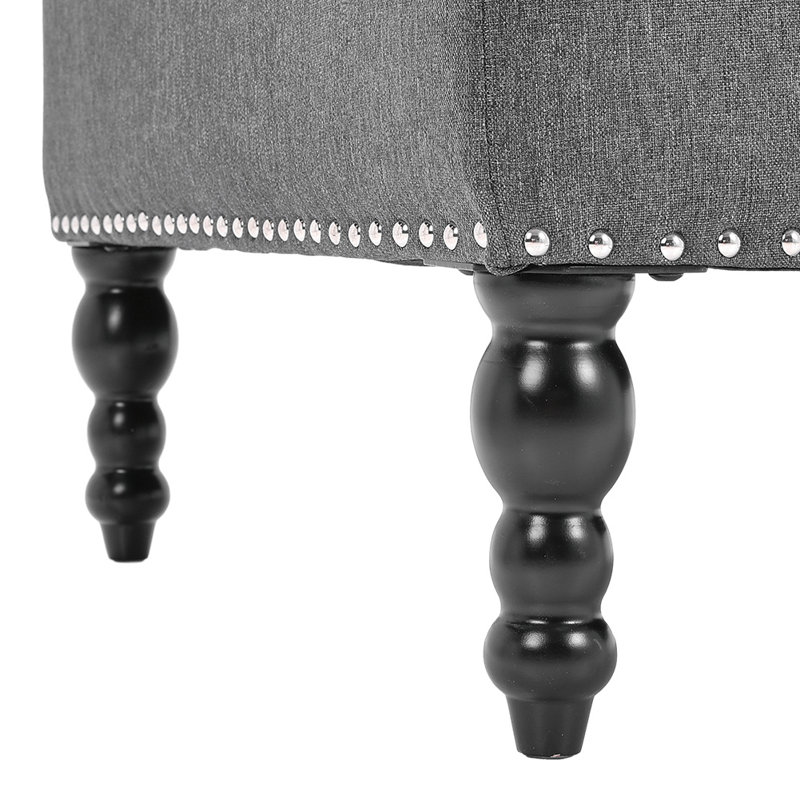 Dupras 74cm Wide Ottoman with Storage, Grey