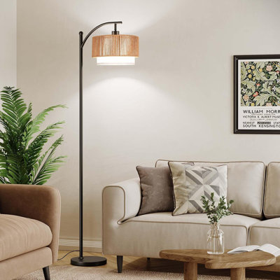 Lampe sur pied incurvée