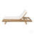 Acacia Wood Lounge Chaise Set With Adjustable Backrest And Triple-Fold Cushion, For Outdoor Relaxation And Durability-444738713-444738692