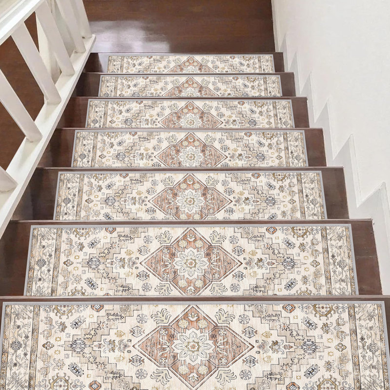 Tapis d'escalier intérieur antidérapant, Vert