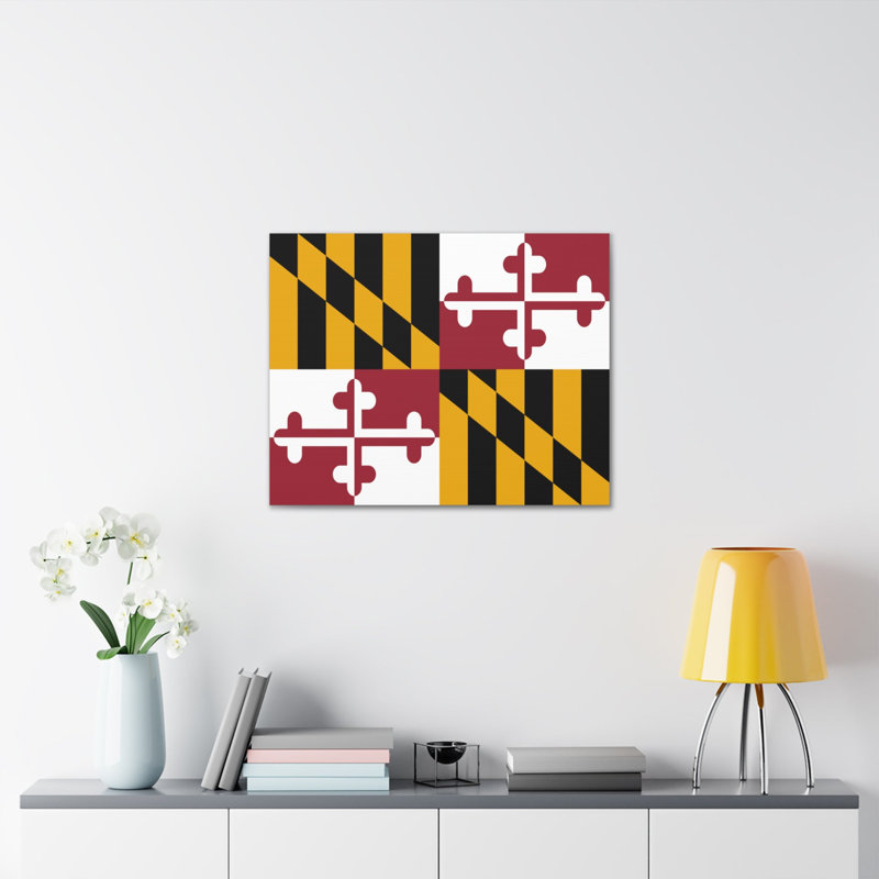 «Maryland State Flag» sur toile, H 24 po x l 30 po