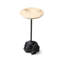 Table d'appoint en forme de pierre avec plateau en bois - Table d'appoint légère et portable