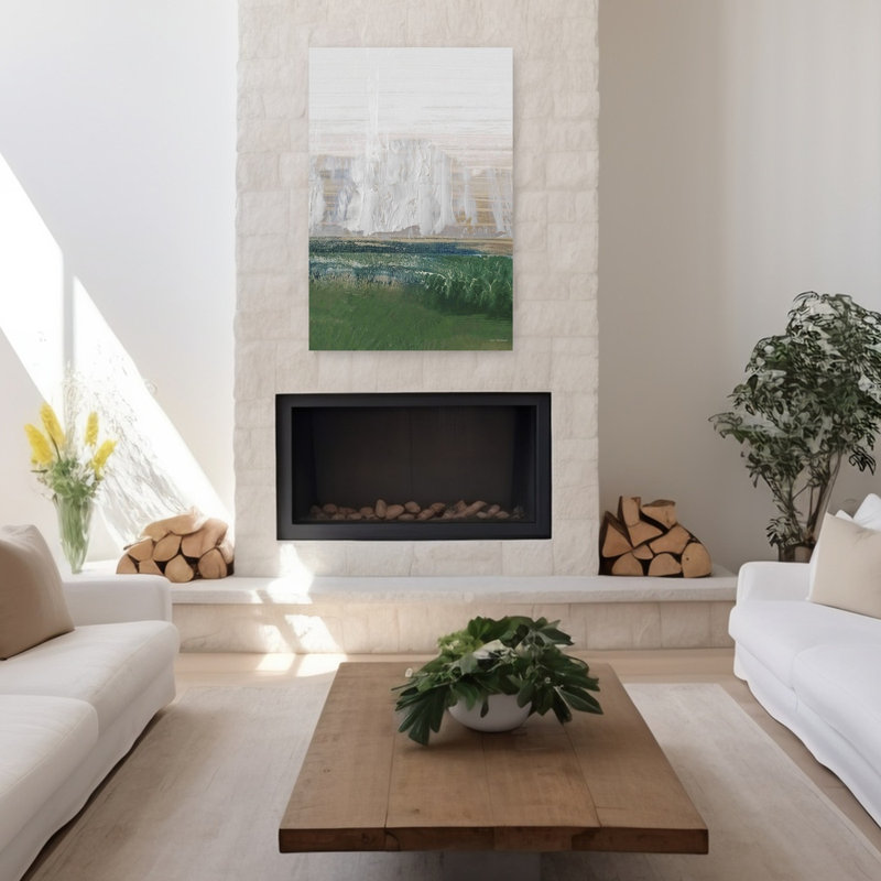 «Indivible Echoes Abstract Contemporary Landscape Art», H 48 po x l 32 po