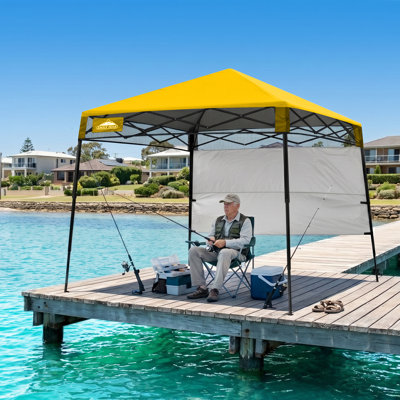 Pop Up Canopies 8 Ft. W x 8 Ft. D Adventure Slant Leg Steel Canopy