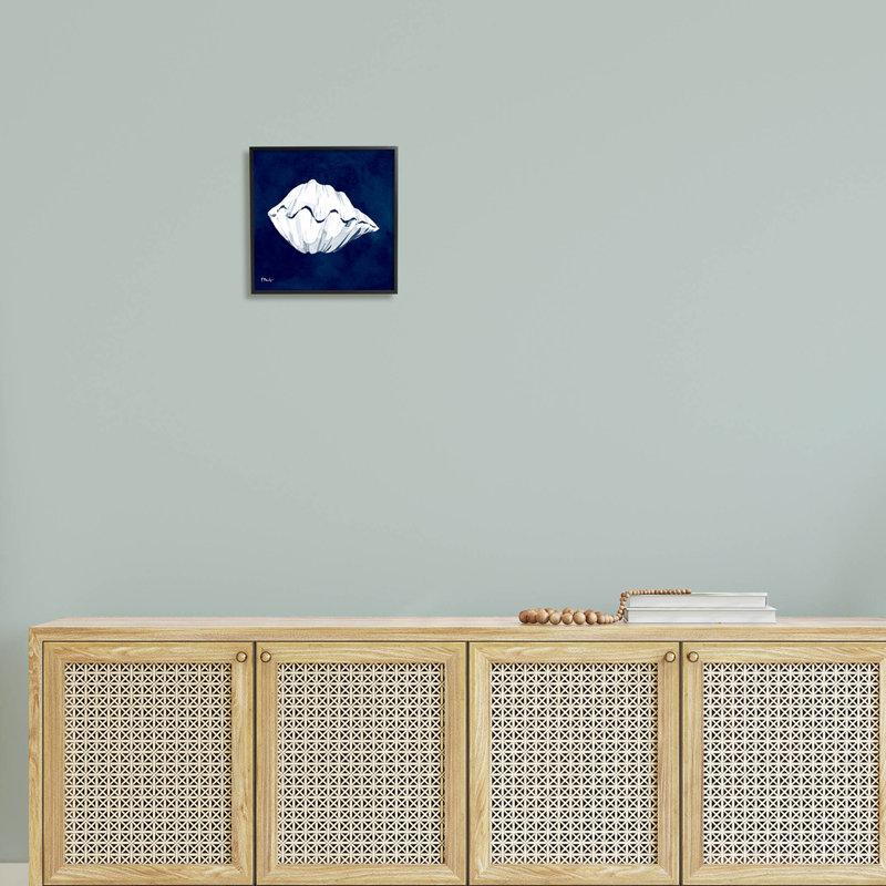 Coquille de cyanorphe côtière de palourdes par Paul Brent - Peinture sur bois, H 12 po x l 12 po x P 1,5 po