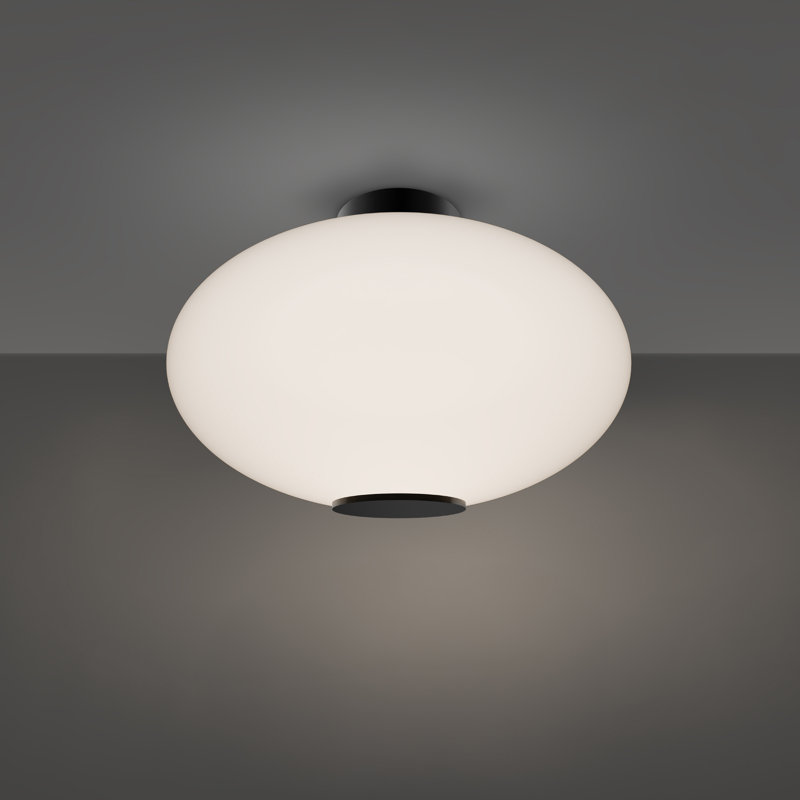 Luminaire encastré à DEL à intensité variable de 22 po avec abat-jour en verre opale gravé et interrupteur de température de couleur intégré Illusion (2700K / 3000K / 3500K)