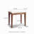 Walnut Color Red Oak Solid Wood Bedroom Vanity Stool With Off-White Seat Natural Wood Channel Stool-1574460831